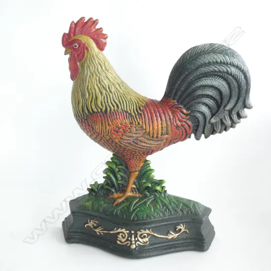 CAST IRON ROOSTER DOOR STOP H.340mm