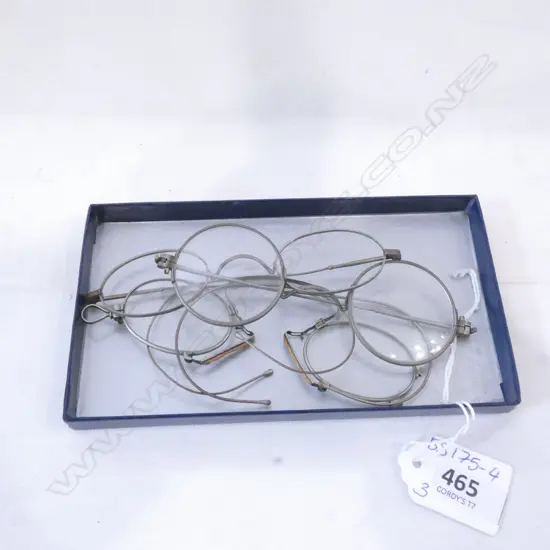 3 PR VINTAGE WIRE SPECTACLES 