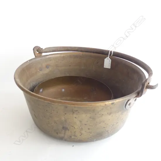 OLD JAM PAN 345mm dia + BRASS BOWL