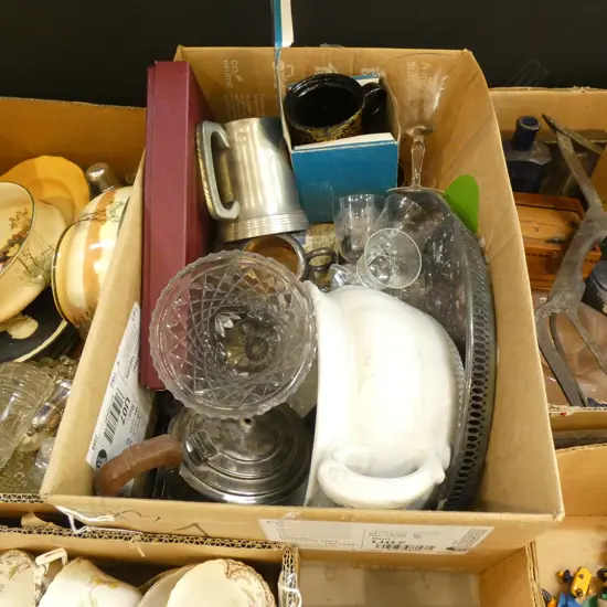 BOX LOT POTTY, EP, CYRSTAL ETC