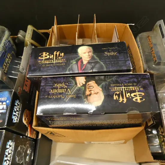 BOX LOT ASST. BOXED TOYS; BUFFY VAMPIRE SLAYER ETC
