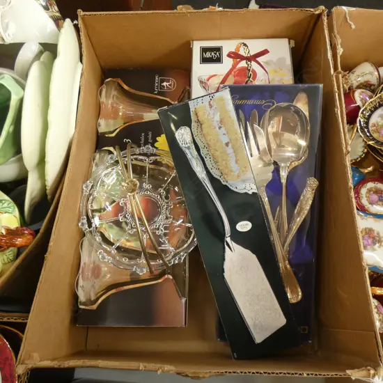 BOX BOXED GLASSWARE & EP CUTLERY ETC..