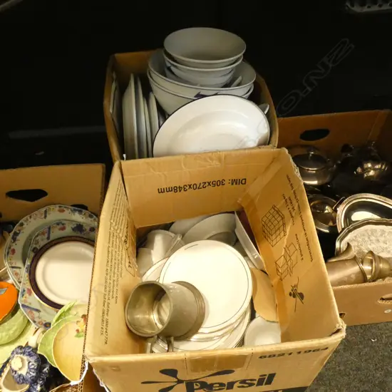 2 BOXES WHITE DINNER WARE CHINA SOME ORIENTAL