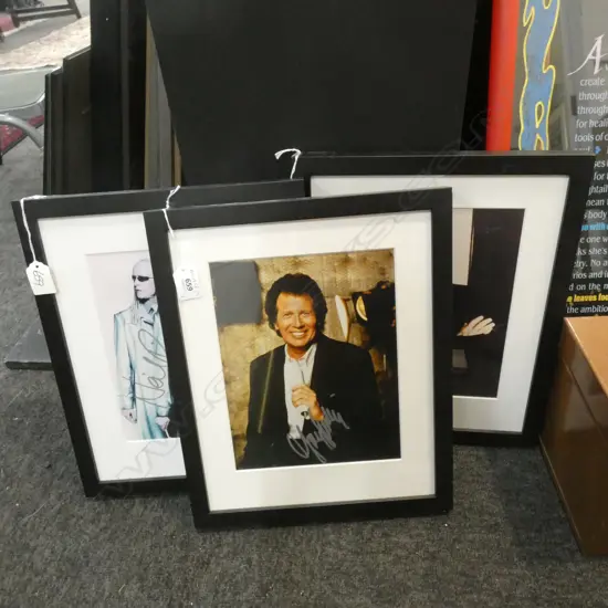 3 SIGNED PHOTOS; FILM / TV INTEREST 235x185mm