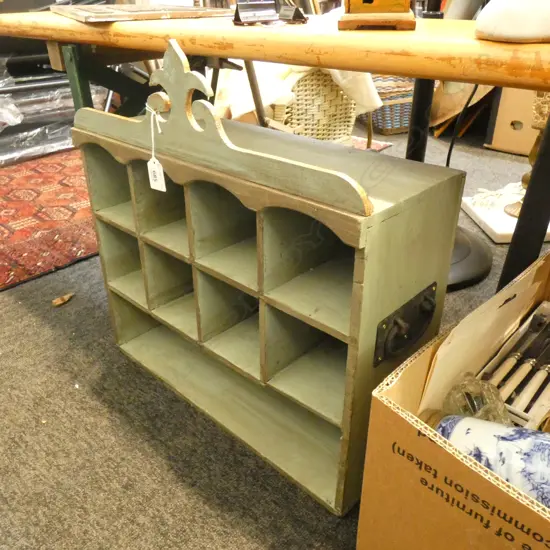 PAINTED WOODEN SHELVES W.455mm