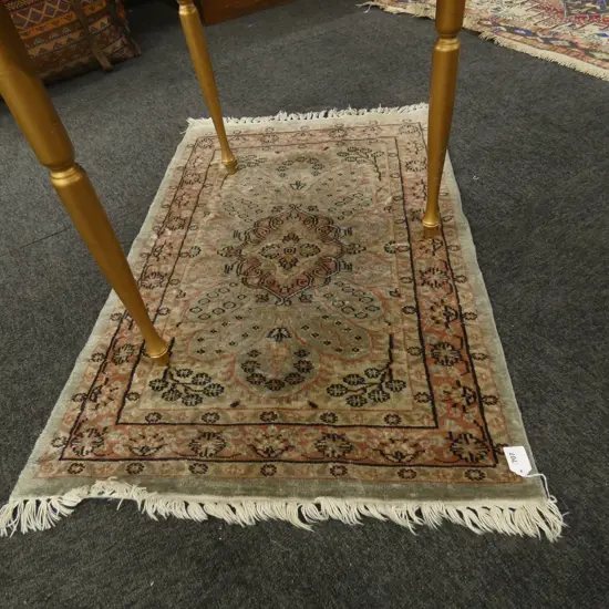 SMALL HAND KNOTTED SILK PILE RUG...