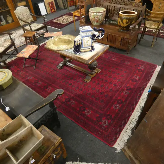 LARGE HAND KNOTTED ALL WOOL RUG...