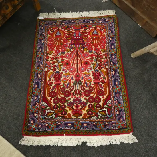 #97G PERSIAN MALAYER HAND KNOTTED RUG 95 X 68 CM