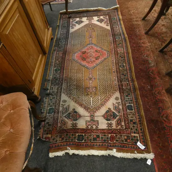 HAND KNOTTED WOOL PILE PERSIAN SOMAK RUG AF...