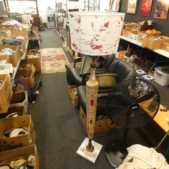 RETRO FLOOR LAMP WITH SHADE H.1148MM (WORKING)