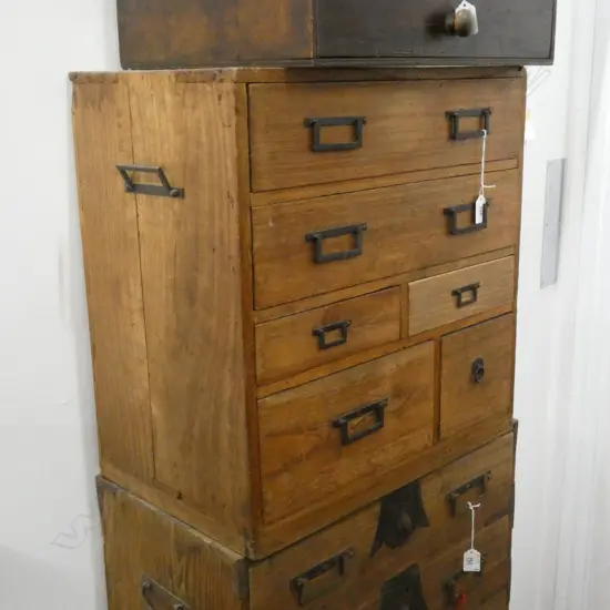 SM VINTAGE JAPANESE KO-DANSU SIX DRAWER CABINET 510 X 310 X 520MM