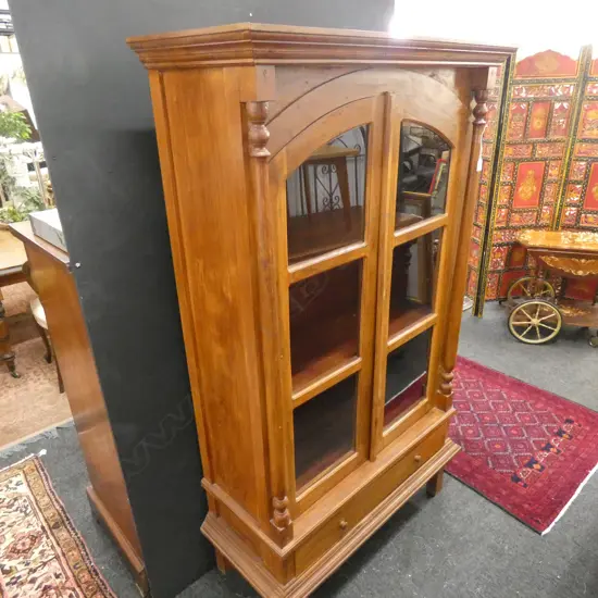 TEAK DISPLAY CABINET...