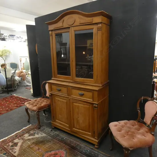 ANITQUE AUSTRALIAN BOOKCASE CABINET... teak