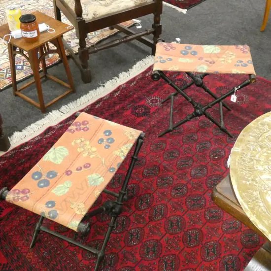 PR EBONISED FOLDING STOOLS H.500mm