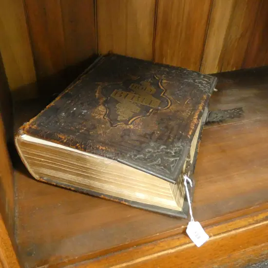 LARGE ANTIQUE BIBLE AF H.340mm