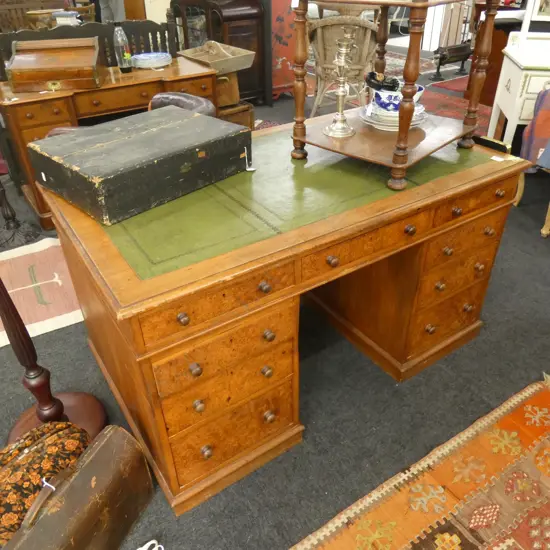 COLONIAL KAURI AND TOTORA PEDESTAL DESK