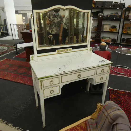 WHITE MIRRORED DRESSER...