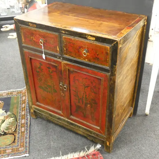 RED ORIENTAL CABINET...