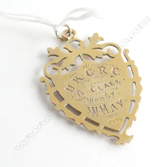 9CT GOLD 1910 MEDAL 5.78gm