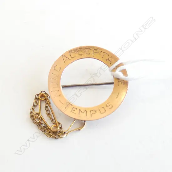 9CT GOLD CIRCLE BROOCH 2.5GMS