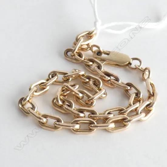 9CT GOLD SQUARE LINK BRACELET