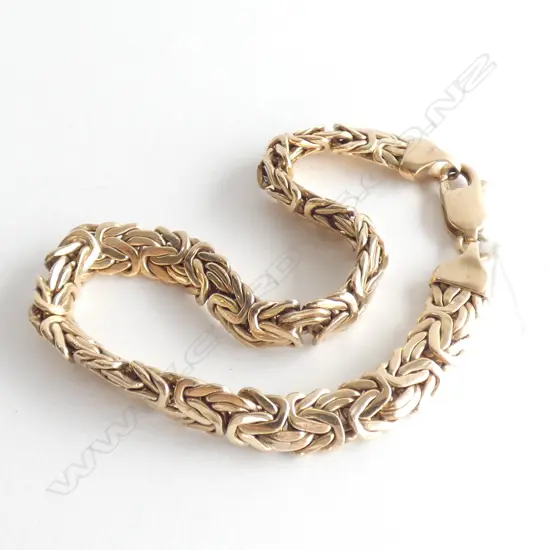 (0071)9CT GOLD FANCY LINK NECK BRACELET