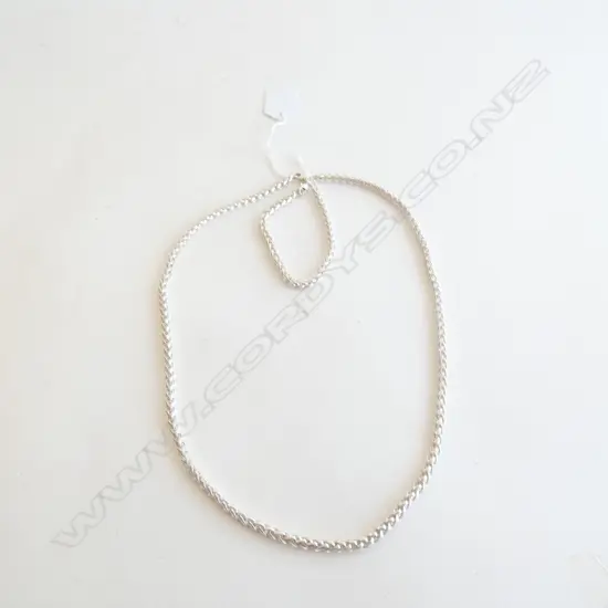 SILVER CHAIN & MATCHING BRACELET 54.7gms