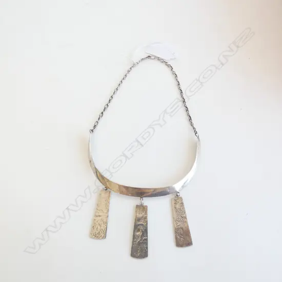 CONTEMPORARY STG SILVER NECKLACE 26 GRAMS APPROX 