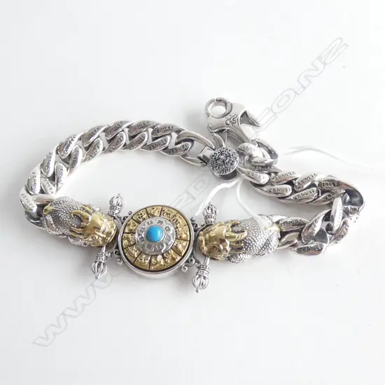 SILVER DESIGNER BRACELET DRAGONS...