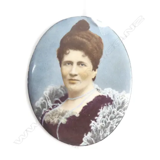 EARLY 20THC ENAMELLED H/COLOURED PORTRAIT PANEL