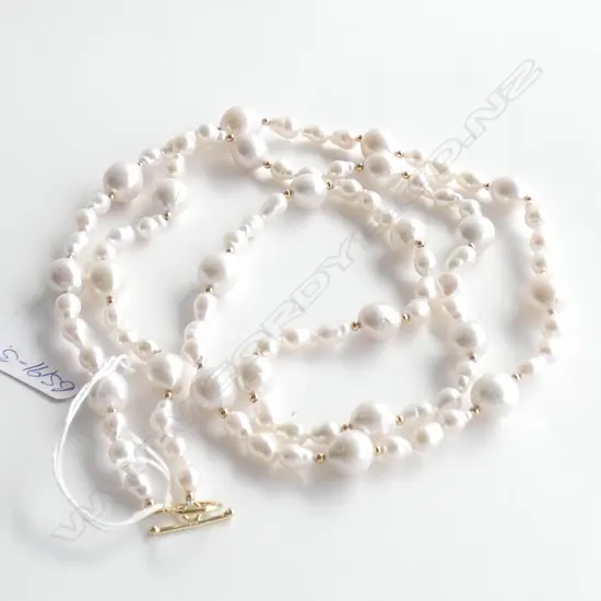 CULTURED FRESH WATER PEARL LONG NECKLACE L.1000mm