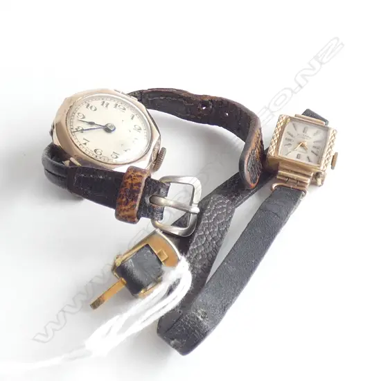 TWO 9CT GOLD WRISTWATCHES