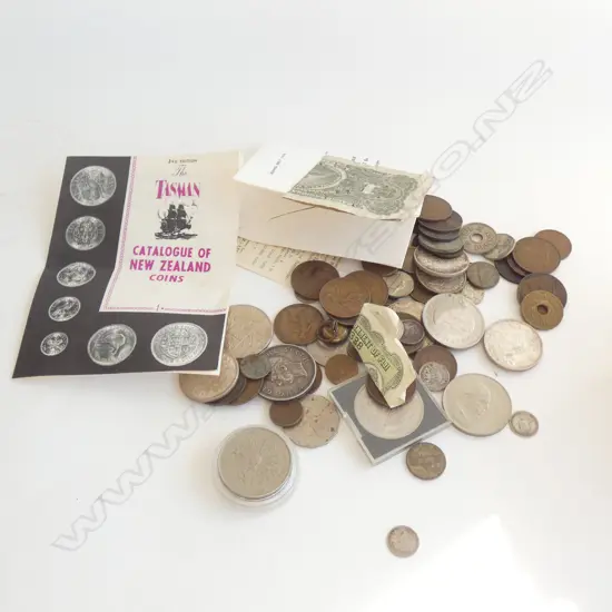 BOX OLD COINS / NOTES ETC..