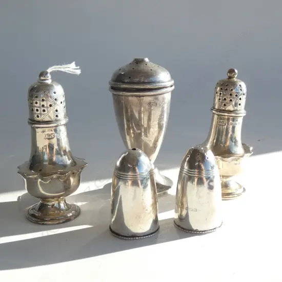 5 SILVER CONDIMENTS. 2 PRS + 1. 