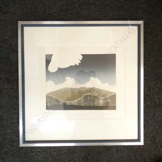 JOHN BATHGATE  "OUT OF THE BLUE" SCREEN PRINT ARTIST’S PROOF TITLE INSCRIBED 485X485 mm