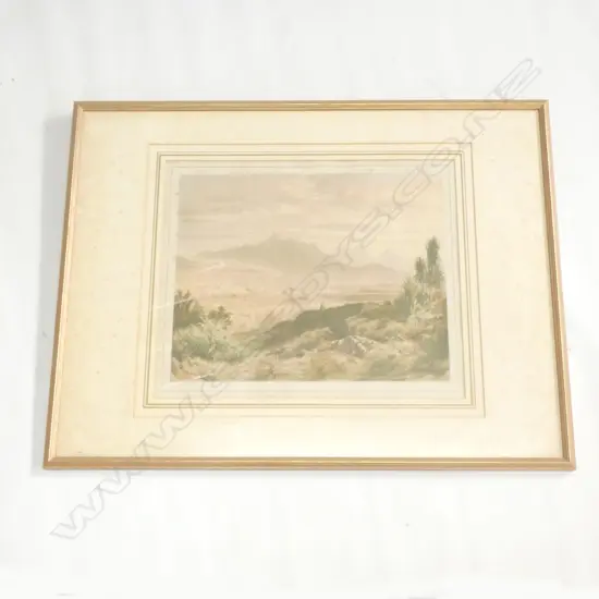 JOHN GULLY 1875 CHROMOLITHO VALLEY OF THE AWATERE 400 X 350MM