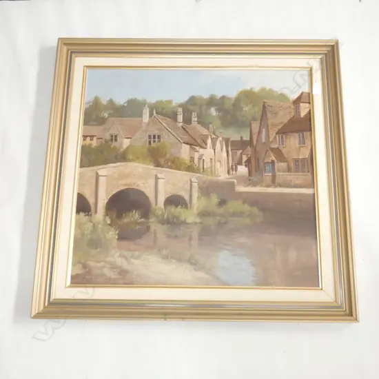 WAYNE SINCLAIR OIL PAINTING 'CASTLECOMBE-WILTSHIRE'