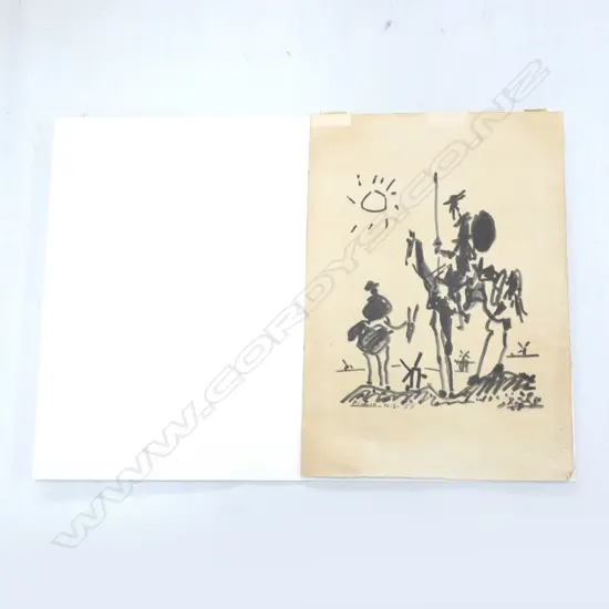 (DS) PABLO PICASSO, 'DON QUIXOTE, 1955' OFFSET LITHOGRAPH. 540 x 375mm (sheet size). UNFRAMED, SOME BROWNING
