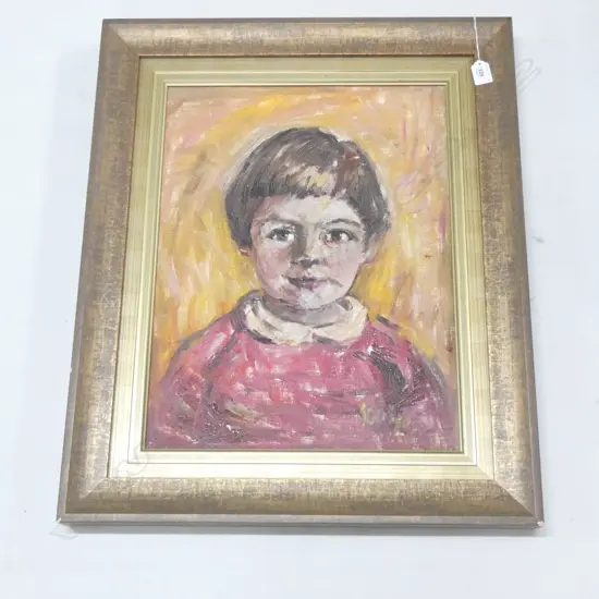 OIL ON BOARD - PORTRAIT OF YOUNG GIRL "LOUISE" 