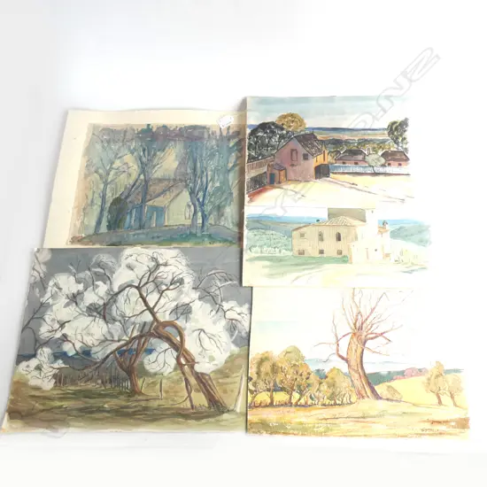 GEOFFREY FAIRBURN (1905-99), 5 SIGNED & UNFRAMED W/Cs,  (Ex ESTATE) 