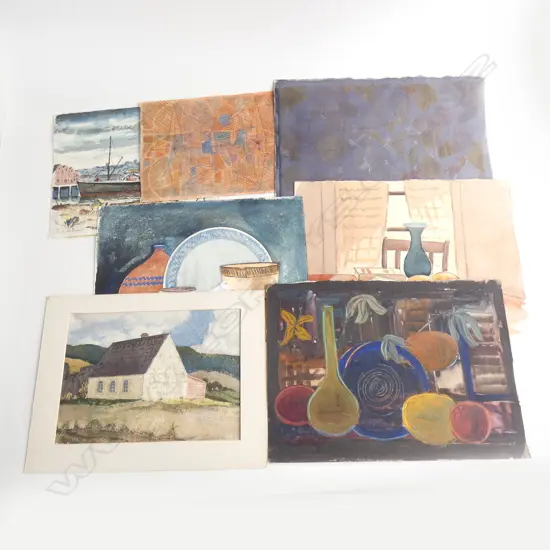 GEOFFREY FAIRBURN (1905-99), 7 SIGNED, UNSIGNED & UNFRAMED W/Cs,  (Ex ESTATE) 