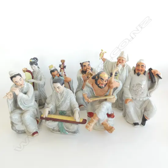8 CHINESE MUSICIAN FIGURES H.260mm