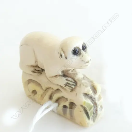 JAPANESE IVORY NETSUKE - MONKEY