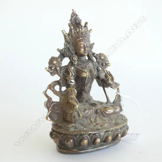 QIANLONG STYLE BRASS BUDDHA H. 145MM
