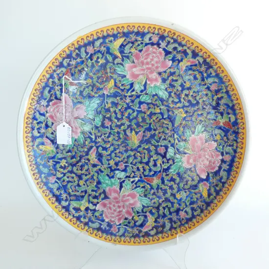 LG ORIENTAL FAMILLE ROSE PLATE DIA 365MM