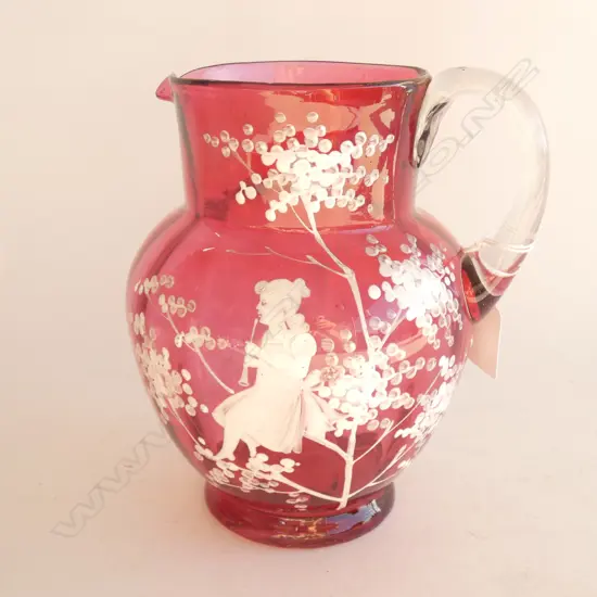 CRANBERRY MARY GREGORY JUG H.190mm