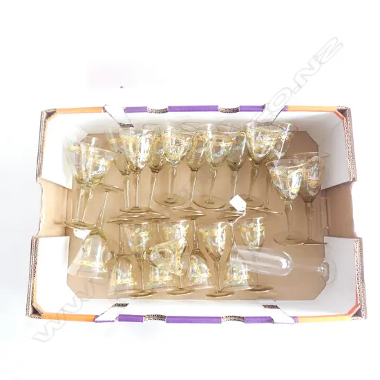 23 HAND PAINTED ITALIAN GLASSES...