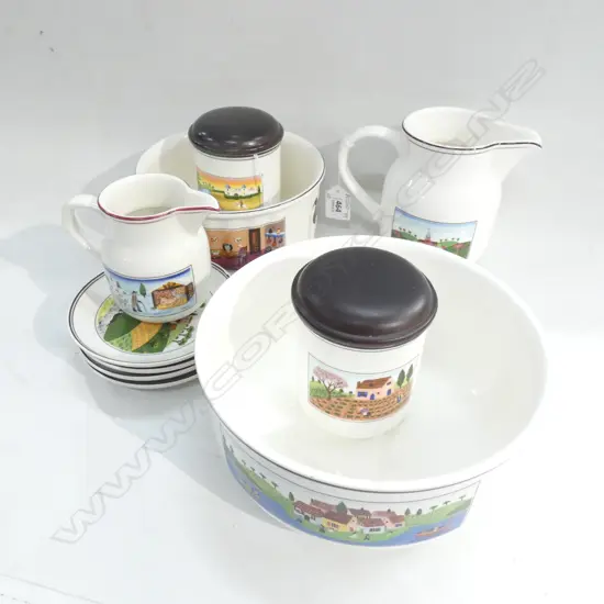 10 PCS VILLEROY & BOCH 'NAIF' PCS INCL. OVEN WARE / PLATES / JUGS ETC.