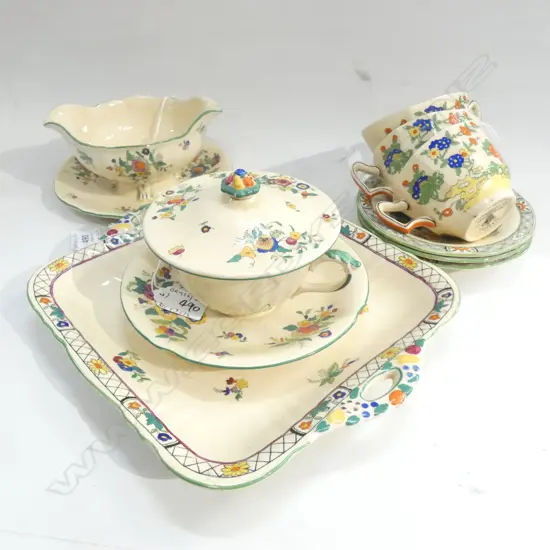 MASONS IRONSTONE 3 PCS PLUS 3 C&S, MINUET PATTERN