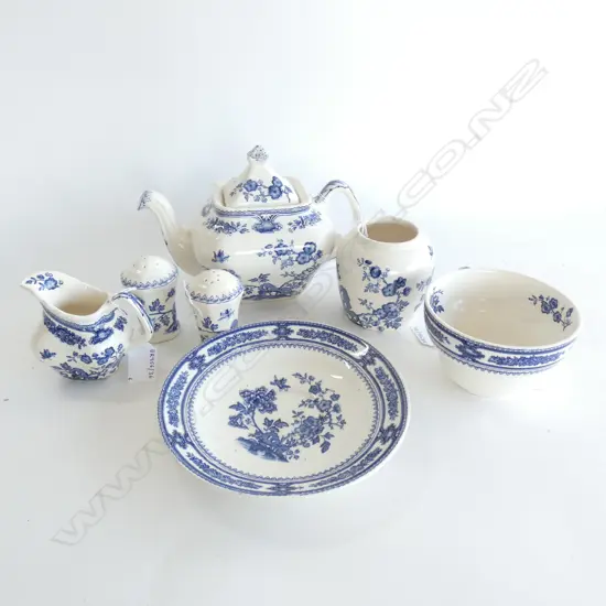 MASONS IRONSTONE MANCHU PATTERN, TEAPOT, C&S, JUG, JAR & S&P